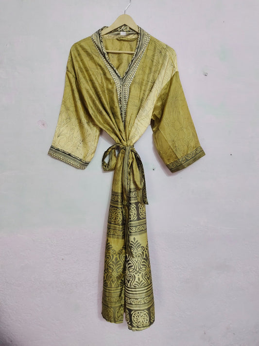 Green Goddess Silk Kimono